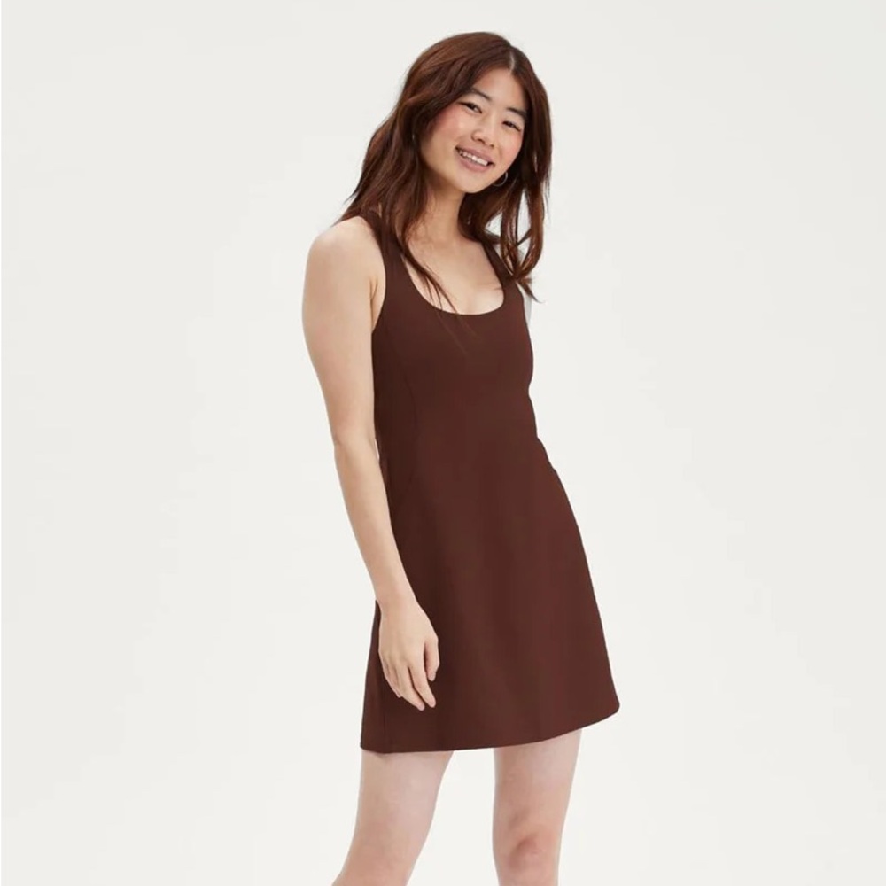 Girlfriend Collective Brown Dress
